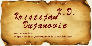 Kristijan Dujanović vizit kartica